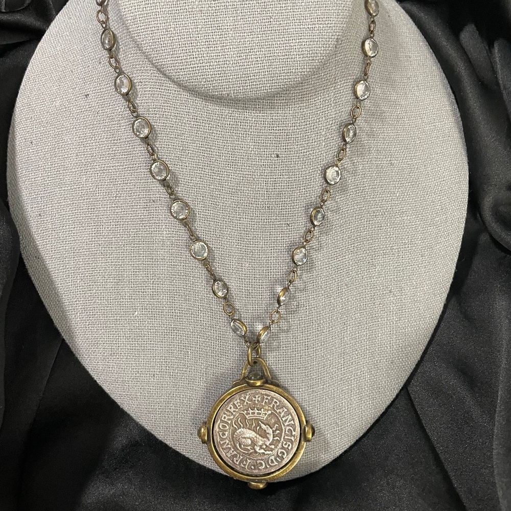French Kande Medallion Necklace